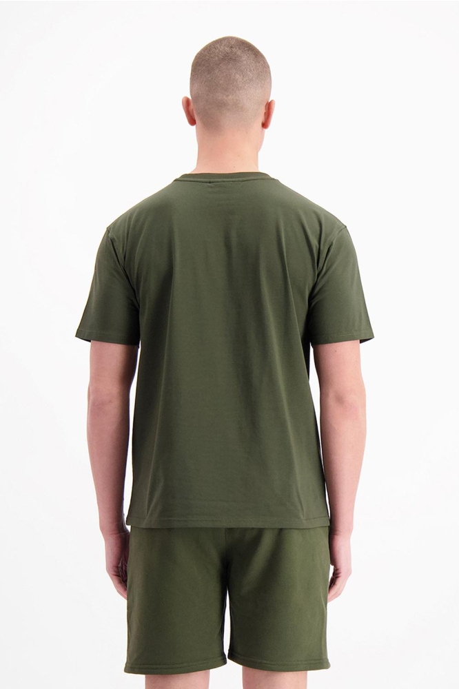 Black Bananas groene heren t-shirt | Model achteraanzicht