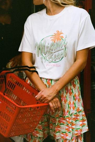 Fluresk T-shirt ANNORA T SHIRT 25ZFFF01 011 OFFWHITE