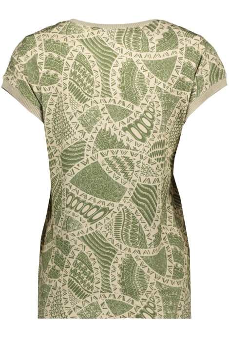 Geisha groene dames t-shirt | Achteraanzicht
