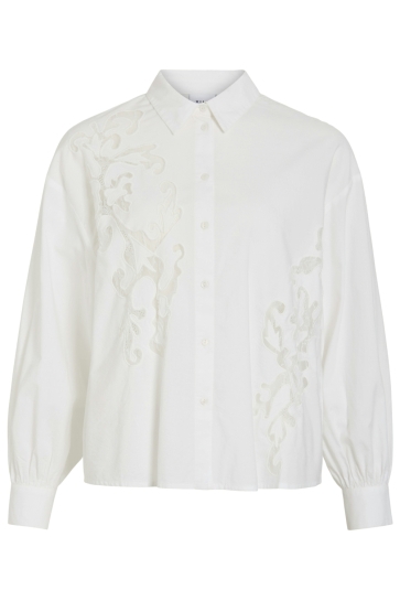 Vila VIKIMIA L/S LACE SHIRT 14109309 Snow White