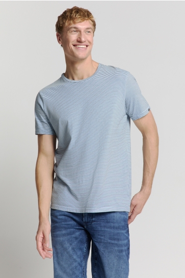 NO-EXCESS T-shirt STRIPED CREWNECK T SHIRT 28340471 134 SKY