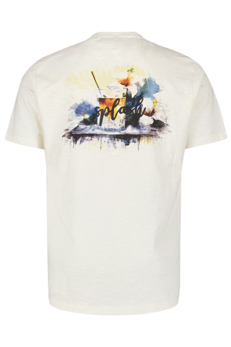 NO-EXCESS beige heren t-shirt | Achteraanzicht