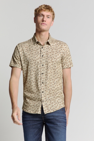 NO-EXCESS Overhemd JERSEY SHIRT 28440414 015 SAND