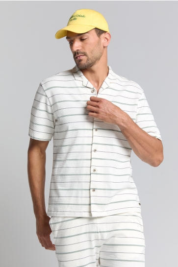 NO-EXCESS Overhemd JERSEY SHIRT 28490489 011 OFF WHITE