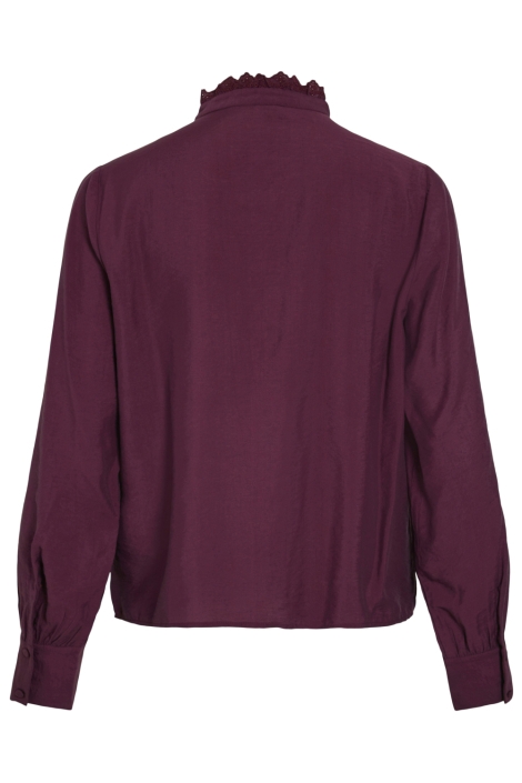 Vila paarse dames blouse | Achteraanzicht