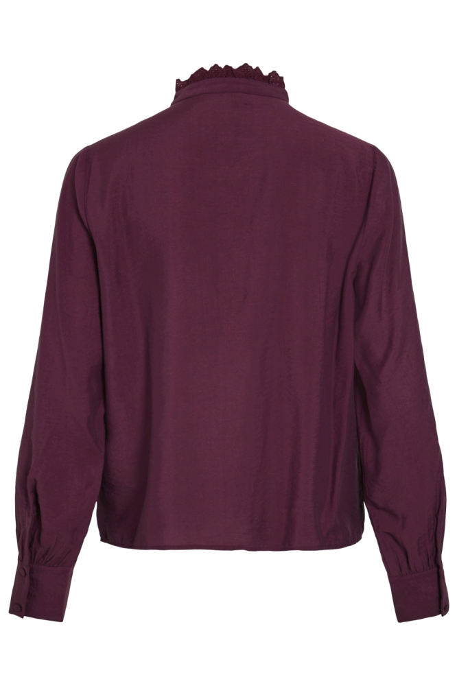 Vila paarse dames blouse | Achteraanzicht
