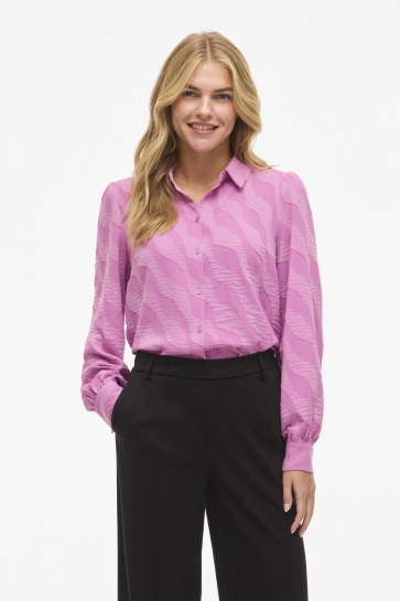 Vila Blouse VIJAZZI L/S JAQCUARD SHIRT/PR 14110277 OPERA MAUVE