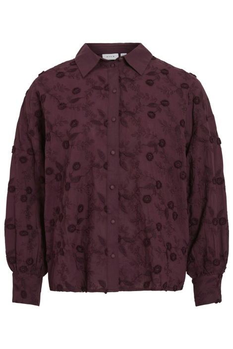 Vila bordeaux dames blouse | Vooraanzicht