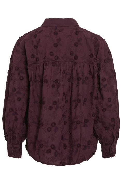 Vila bordeaux dames blouse | Achteraanzicht