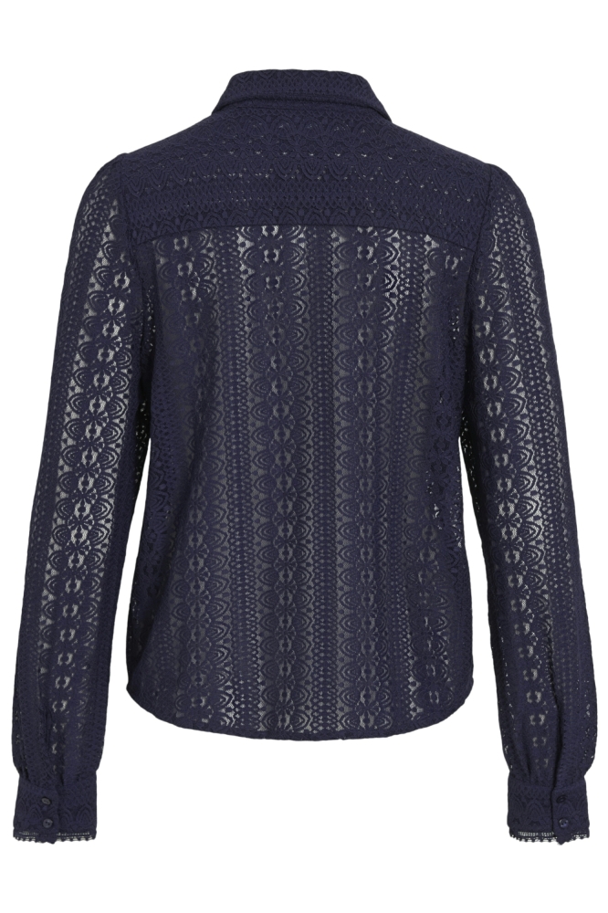 Vila blauwe dames blouse | Achteraanzicht