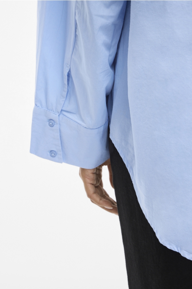Vila blauwe dames blouse | Close up