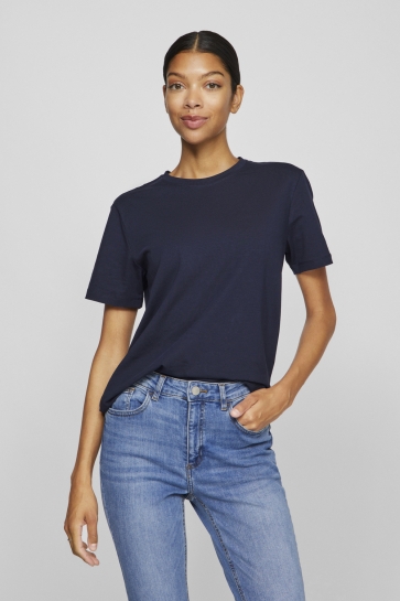 Vila T-shirt VINORA S/S T-SHIRT - NOOS 14103448 NAVY BLAZER