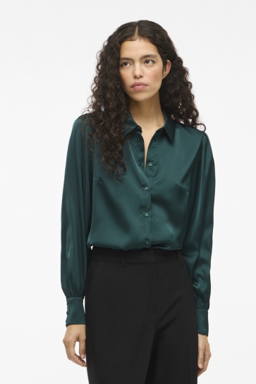 Vila Blouse VIENNA RAVENNA L/S BALLOON SHIRT - 14107462 PONDEROSA PINE