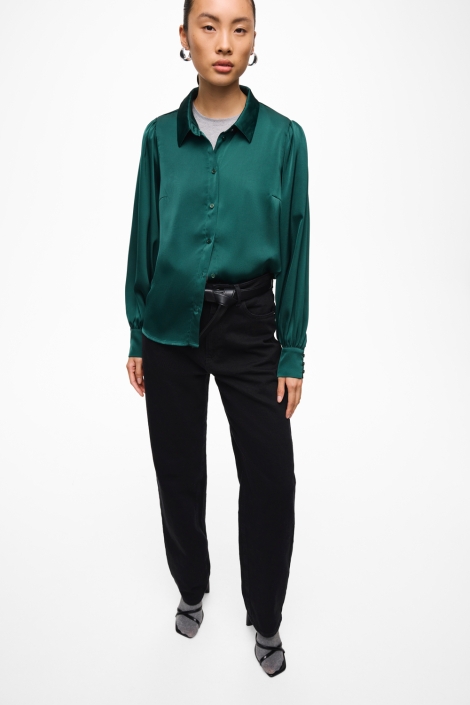 Vila groene dames blouse | Model