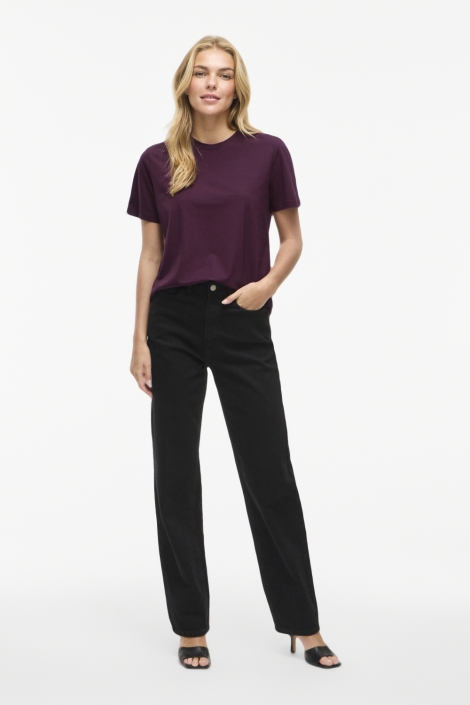 Vila bordeaux dames t-shirt | Model