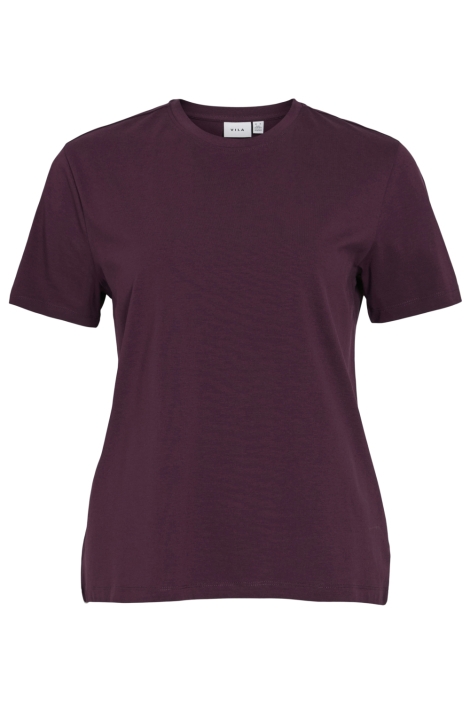 Vila bordeaux dames t-shirt | Vooraanzicht