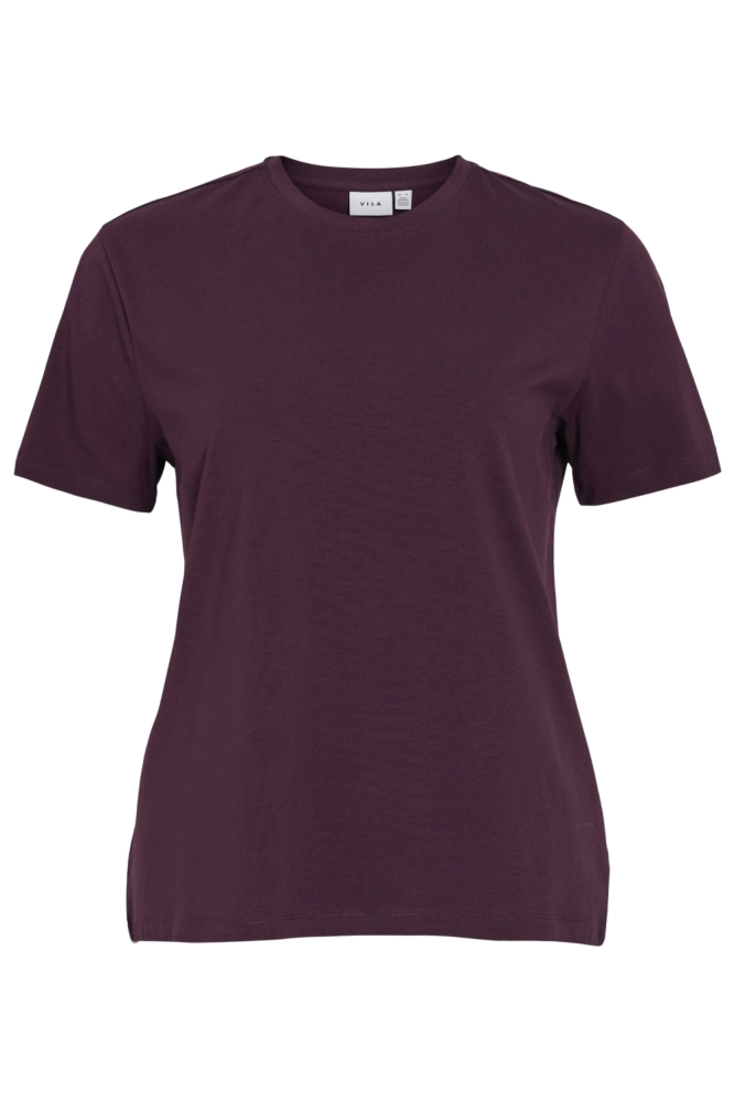 Vila bordeaux dames t-shirt | Vooraanzicht