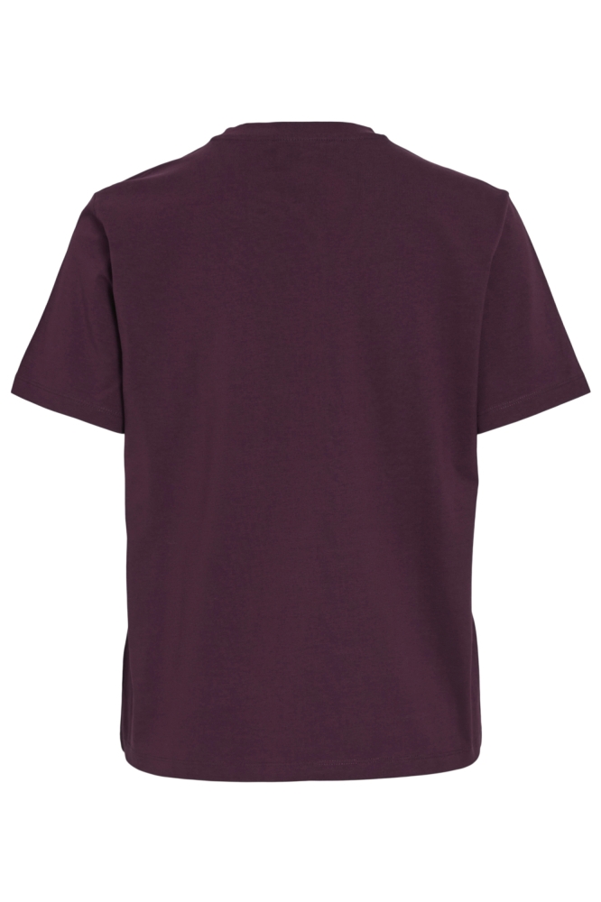 Vila bordeaux dames t-shirt | Achteraanzicht