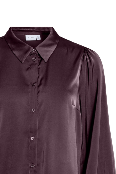 Vila bordeaux dames blouse | Close up