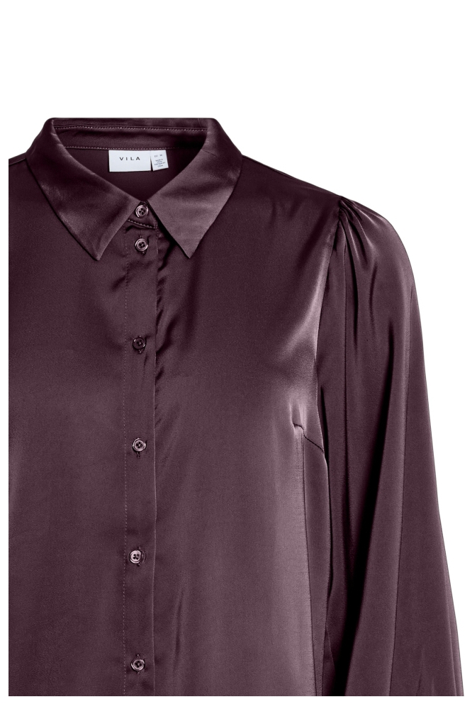 Vila bordeaux dames blouse | Close up