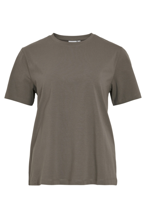 Vila bruine dames t-shirt | Vooraanzicht