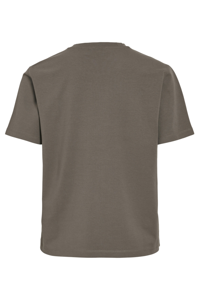 Vila bruine dames t-shirt | Achteraanzicht