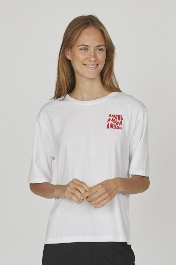 SisterS point T-shirt HEDA LOOSE SS6 18062 White/Ruby