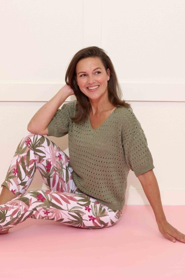 FOS Amsterdam T-shirt SHELLY STIPPEN 6982 320 ARMY