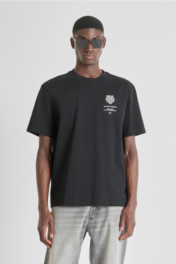 Antony Morato zwarte heren t-shirt | Model vooraanzicht