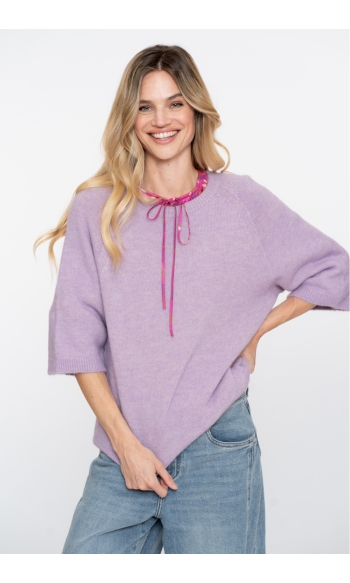 PULLOVER MET 3/4 WIJDE MOUWEN 54602 70 000300 LILAC