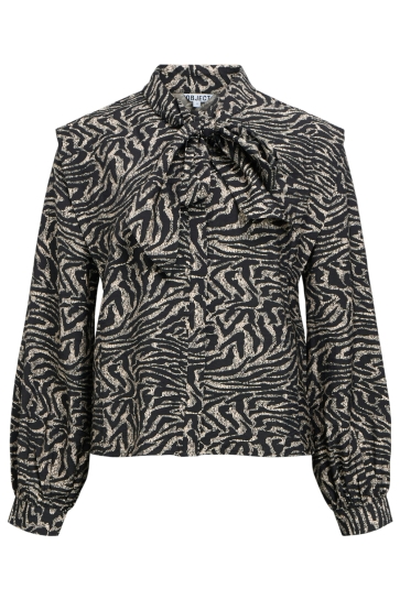 Object Blouse OBJALOSE L/S TOP E WI 25 23048665 Cloud Dancer/Black