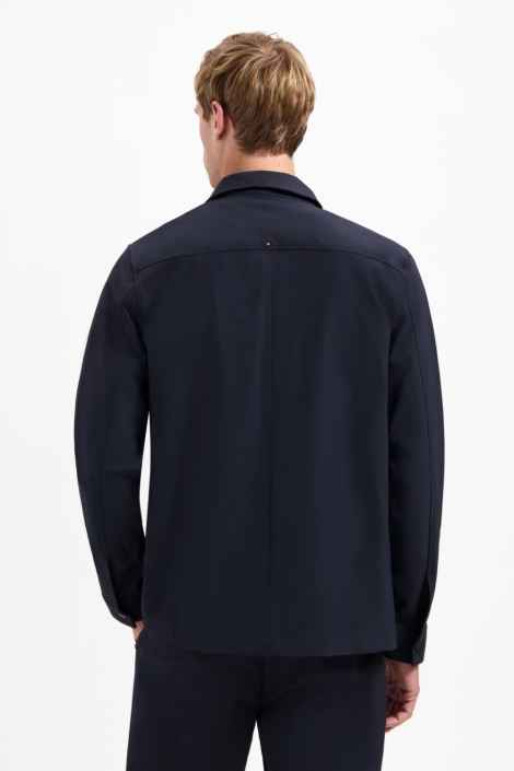 NO-EXCESS blauwe heren overhemd | Model achteraanzicht