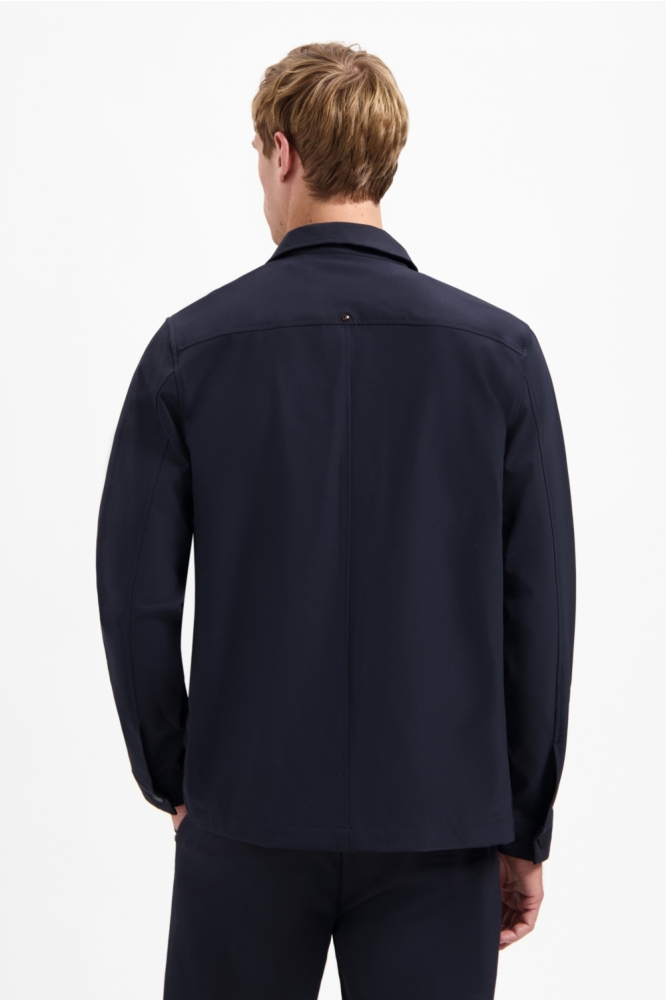 NO-EXCESS blauwe heren overhemd | Model achteraanzicht