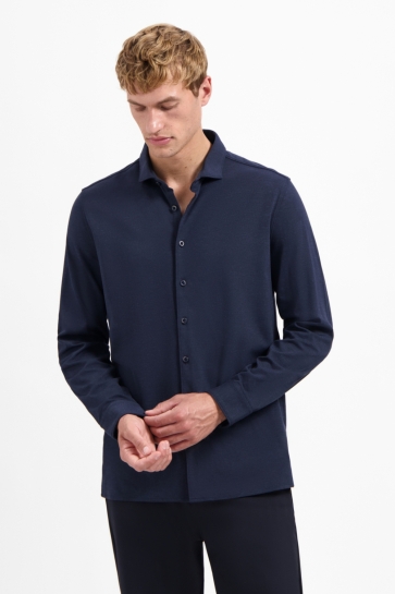 NO-EXCESS Overhemd JERSEY OVERHEMD N4180 078 NIGHT