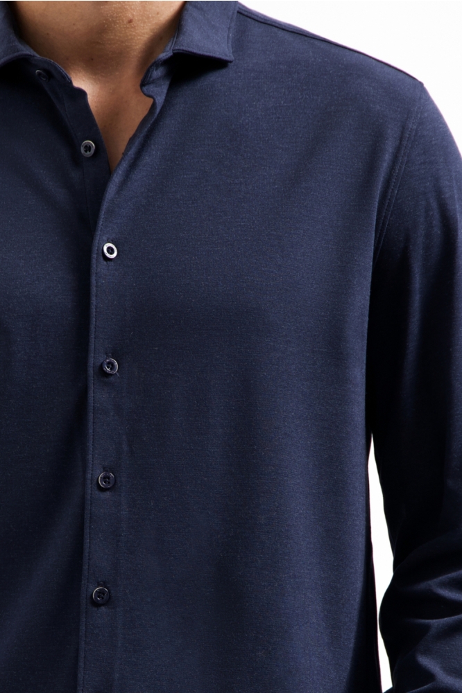 NO-EXCESS blauwe heren overhemd | Kleurstaal