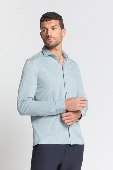 NO-EXCESS Overhemd JERSEY OVERHEMD N4180 138 DUSTY BLUE