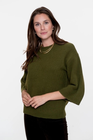 Geisha PULLOVER MET DRIEKWART MOUWEN 54534 14 FOREST GREEN