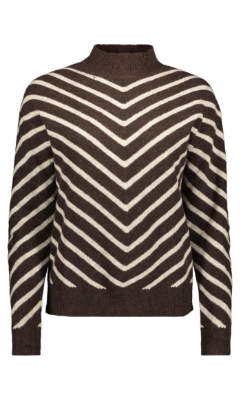 GEBREIDE TRUI 54517 10 BROWN/SAND