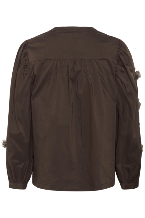 Culture bruine dames blouse | Achteraanzicht