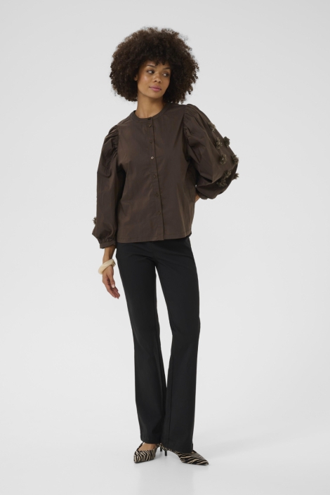 Culture bruine dames blouse | Model