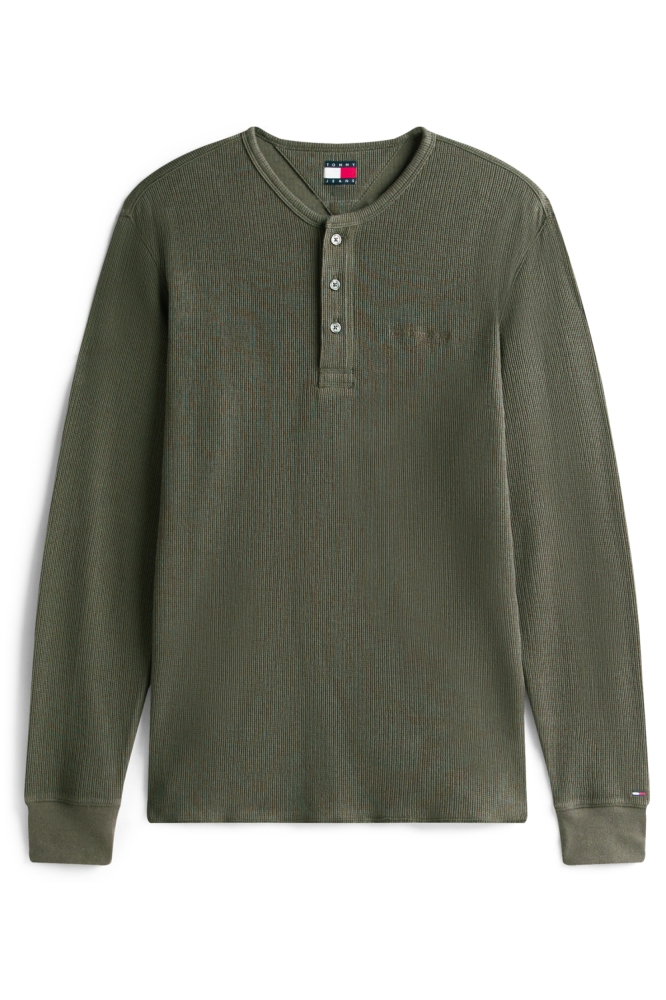 Tommy Jeans groene heren t-shirt | Vooraanzicht