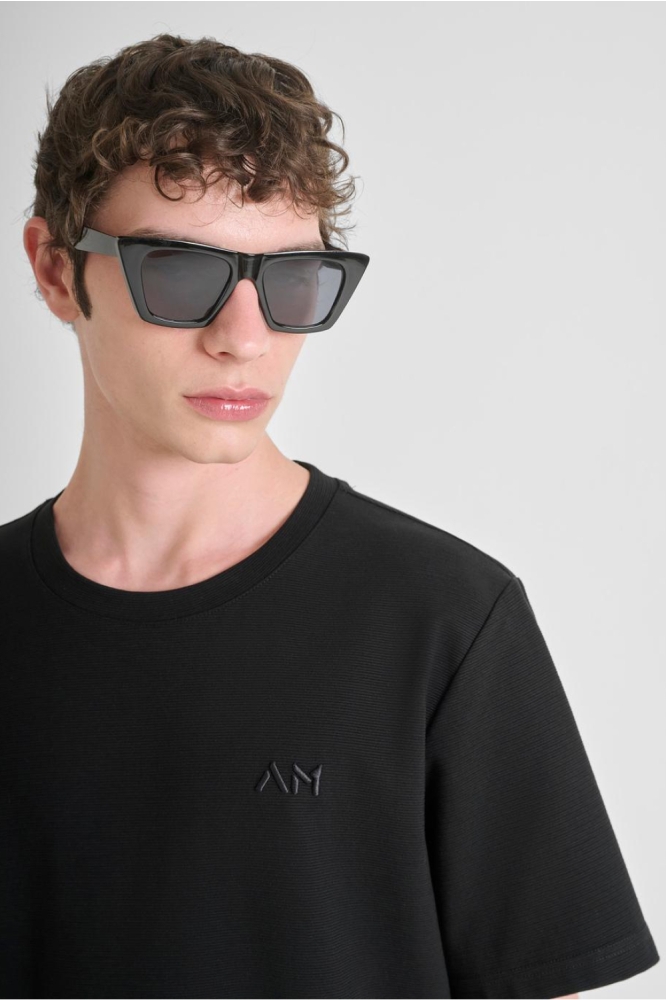 Antony Morato zwarte heren t-shirt | Close up