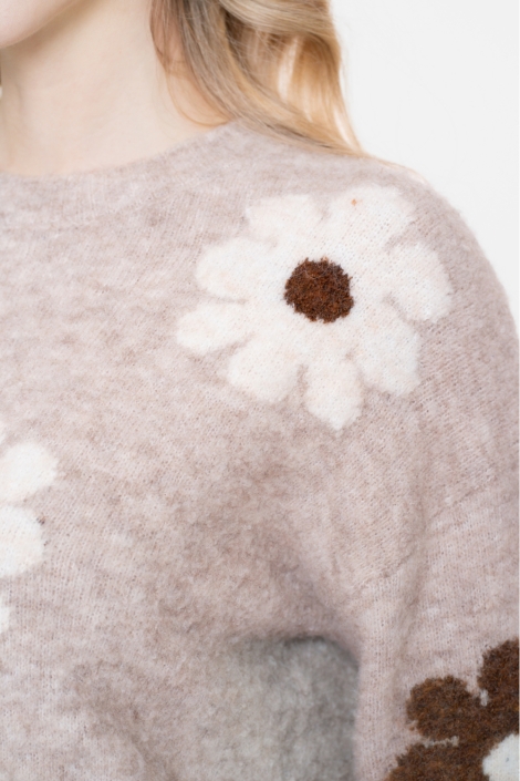 Geisha beige dames trui | Kleurstaal