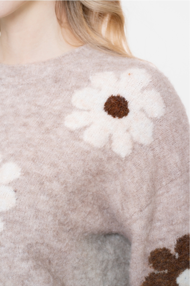 Geisha beige dames trui | Kleurstaal