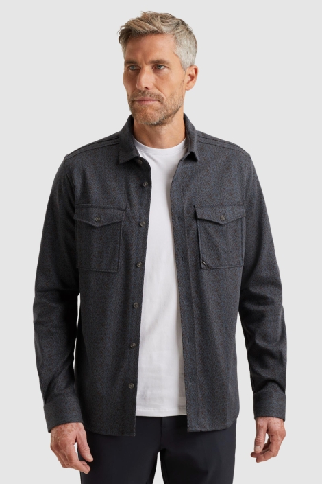 Vanguard blauwe heren overhemd | Model zijaanzicht