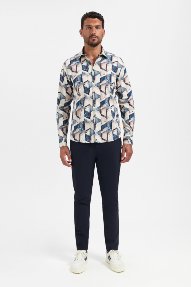 NO-EXCESS blauwe heren overhemd | Model