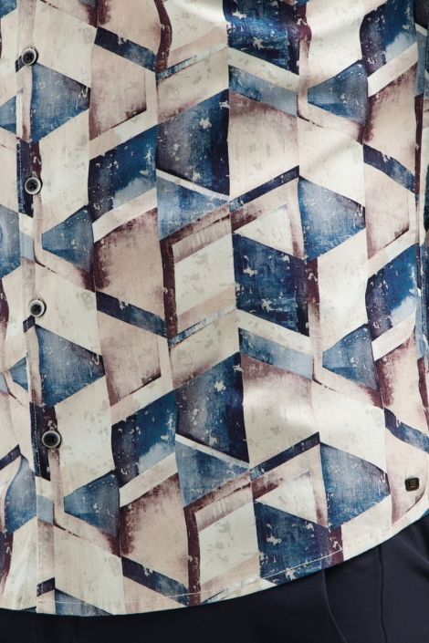 NO-EXCESS blauwe heren overhemd | Close up