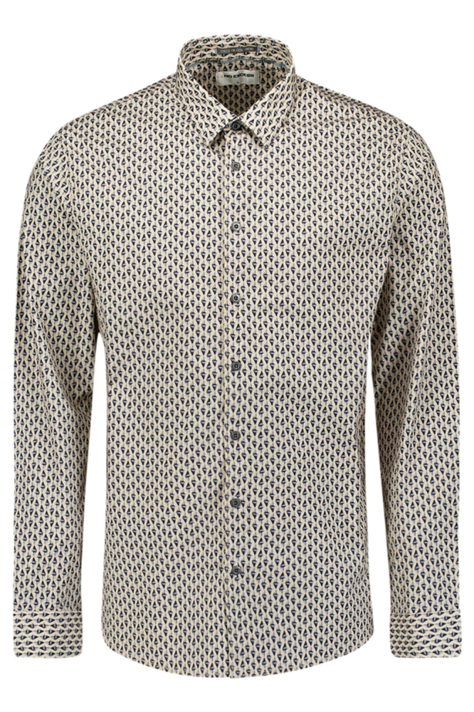 NO-EXCESS witte heren overhemd | Vooraanzicht