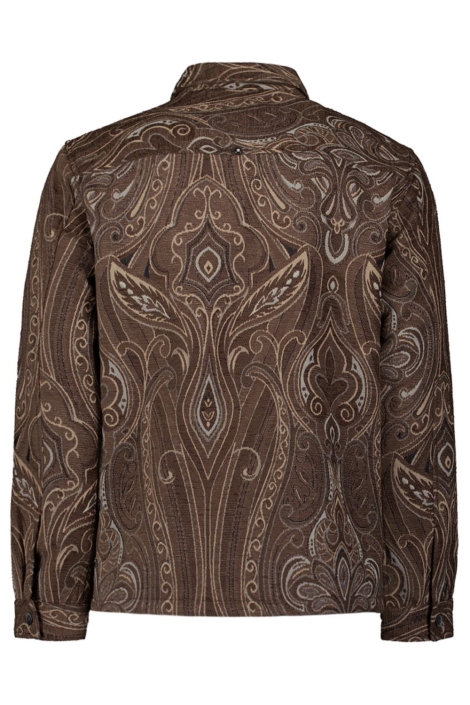 NO-EXCESS bruine heren overhemd | Achteraanzicht