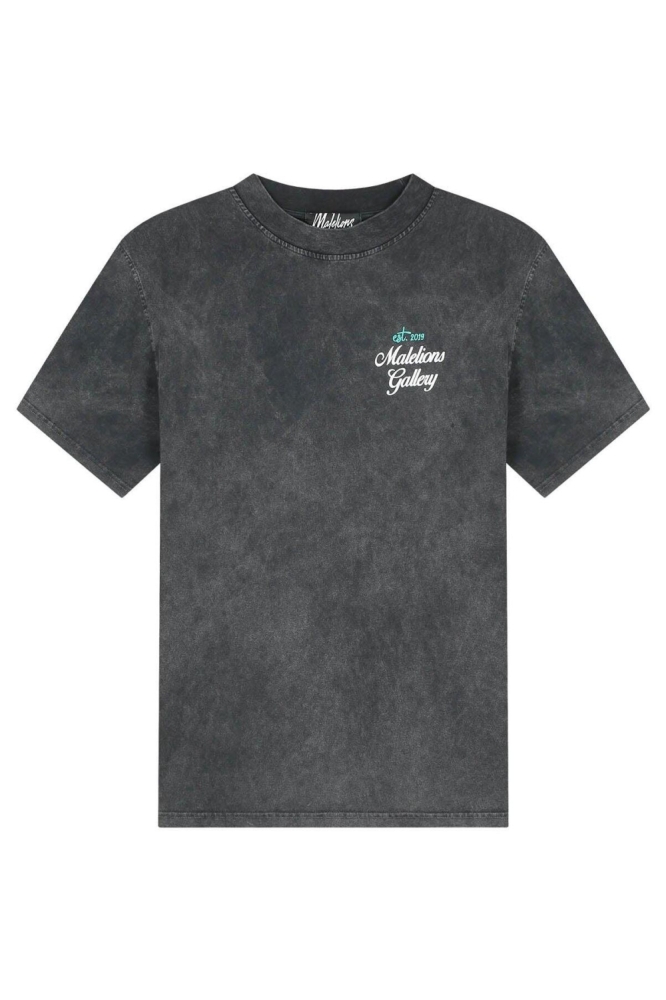 Malelions grijze heren t-shirt | Vooraanzicht